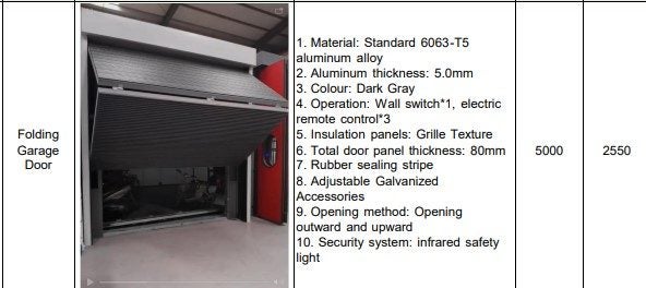 Large new garage door custom made 5000 x 2550h $1 reserve64160672167426110