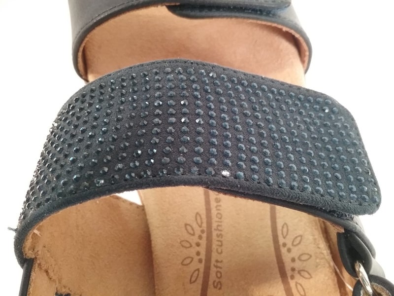 Scholl Nancy sandal with memory cushion footbed - Navy Euro size 3964304800234755114