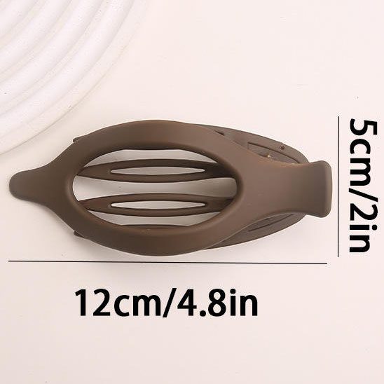 Flat Hair Clip "Maxine" (Brown) Carousel 1