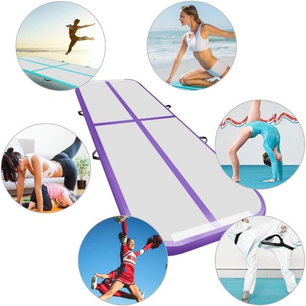 Evoland Inflatable Gymnastics Mat Air Track Tumbling Mat - 3M (Purple) Carousel 1