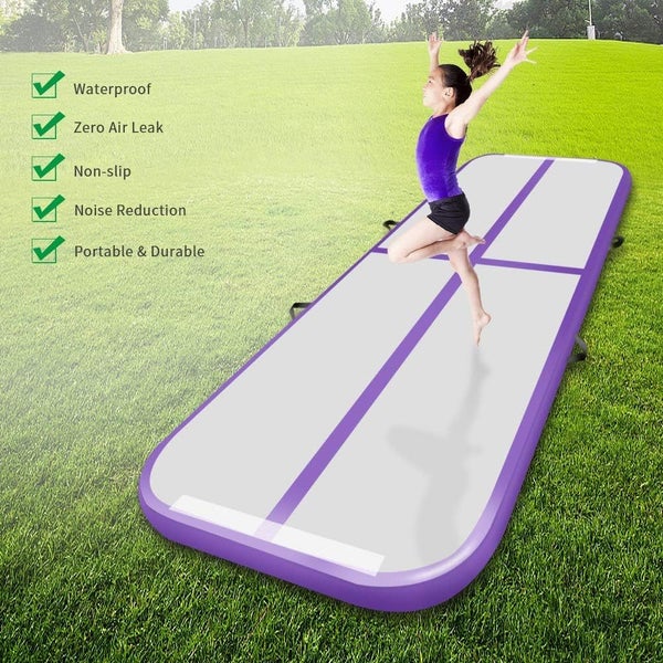 Evoland Inflatable Gymnastics Mat Air Track Tumbling Mat - 3M (Purple) Carousel 10
