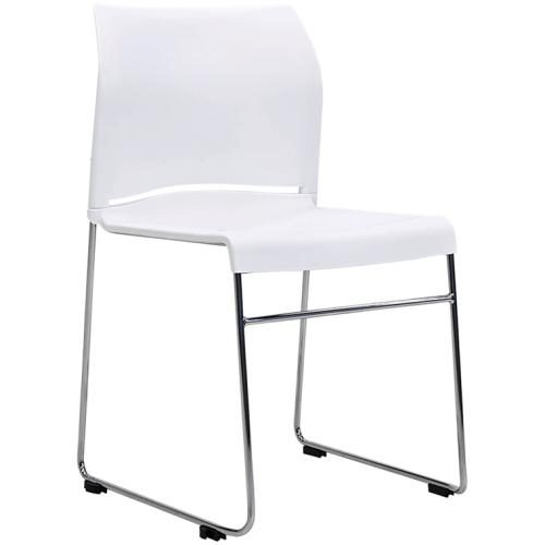 BURO ENVY STACKING CHAIR WHITE REFLECTICE SILVER - Minimum order Qty = 4 Carousel 1