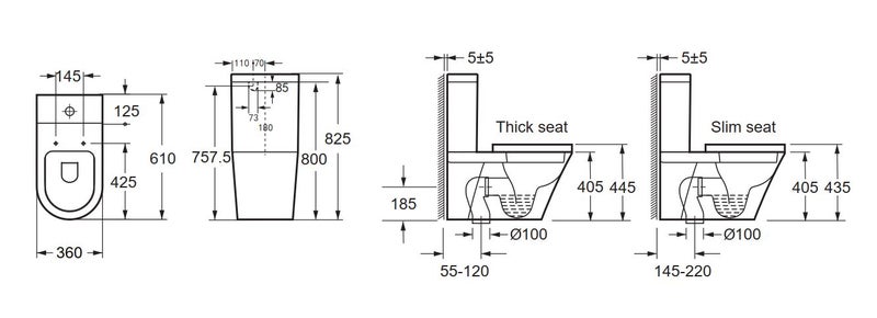 High Quality Rimless Ceramic Back to Wall Toilet Carousel 2