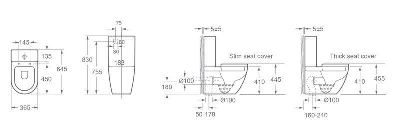 SALE! High Quality Rimless Ceramic Back to Wall Toilet Carousel 2