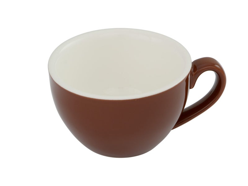 200ml Cappuccino Cup & 14cm Saucer - Brown, Glazed Porcelain Carousel 2