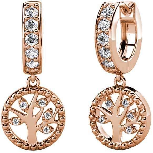 Rose Gold 'Tree of Life' Crystal Earrings "Aspen" Carousel 1
