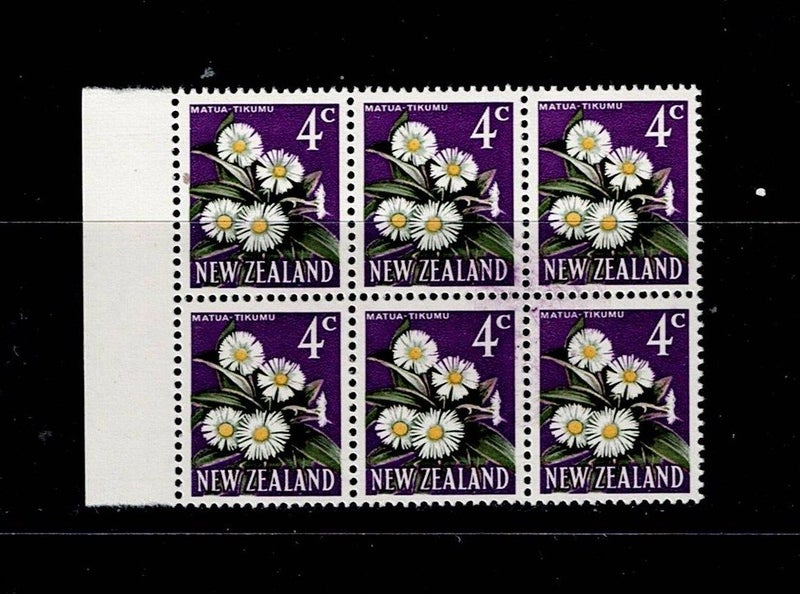 1967 Decimal Pictorials 4c Purple Smudge Blk of 6 UHM64484833736067110