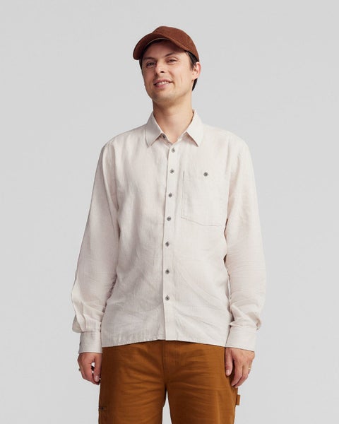 Kathmandu Men’s Weekend Natural Long Sleeve Shirt Carousel 1