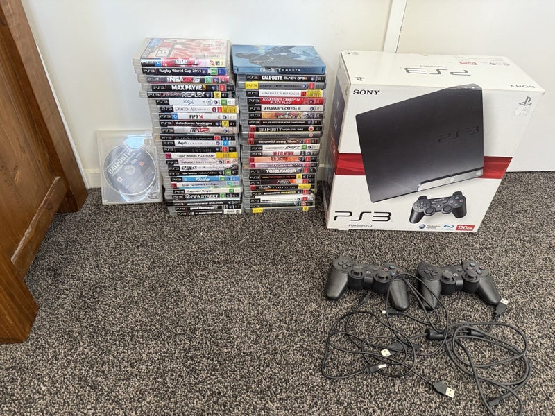 PlayStation 3 Slim Bundle – Excellent Condition + 48 games64163267728259110