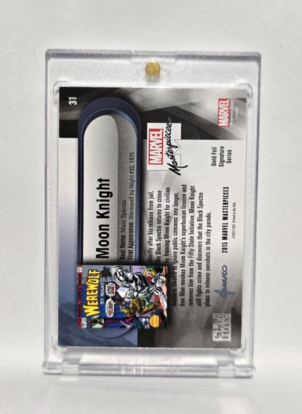 *** MOON KNIGHT! GOLD SIGNATURE CARD 2016 MARVEL MASTERPIECES JOE JUSKO * Carousel 2