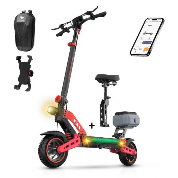 Promotion! 1000W-Removable Seat 55KM/H 50KM -Seated Electric Scooter T4B-N Carousel 1