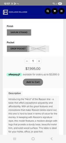 Rasson Pool Table64349498868995114