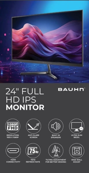 2 X BAUHN 24" Full HD IPS Monitor (Dual Setup) Carousel 2
