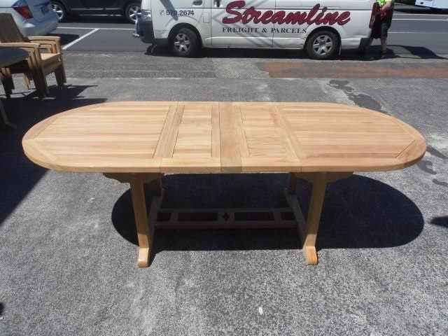 OUT DOOR FURNITURE-TEAK TABLE AND 6 CHAIRS. Carousel 5
