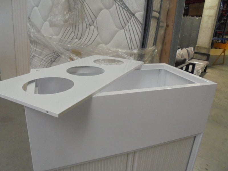 Tambour cabinet White H1200mm Carousel 5