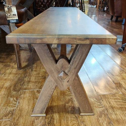 Urbano Interiors -Antique Oak Chateau Dining Table 210cm + 5 Chairs+Bench Set Carousel 11