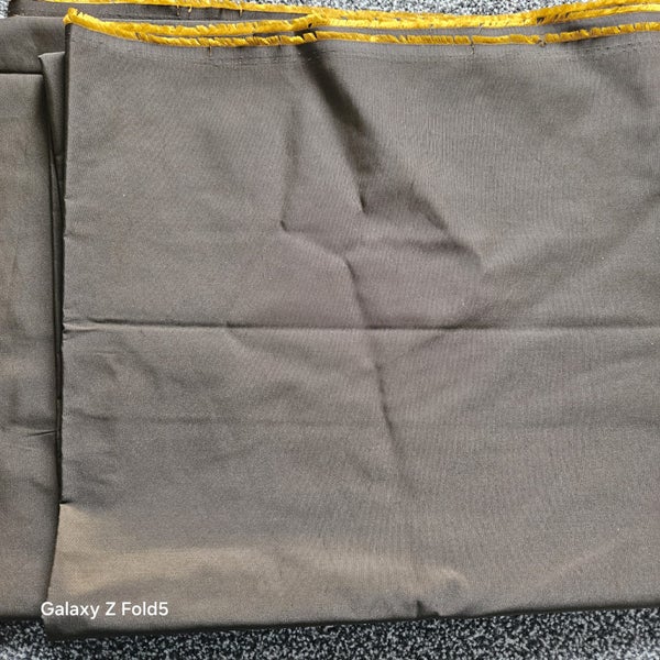 BROWN FABRIC, POLYESTER/NYLON, LENGTH 232CM, WIDTH 142CM, TOTAL 374CM Carousel 1