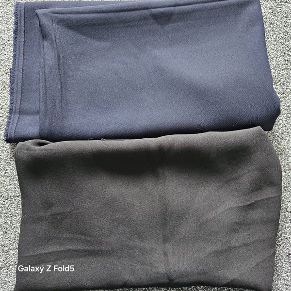 2 PIECES OF FABRIC, POLYESTER, BLACK 278CM× 150CM, DARK BLUE 188CM×150CM64533654974595110