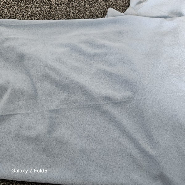 LIGHT BLUE POLYESTER KNIT FABRIC, LENGTH 182CM, WIDTH 150CM, TOTAL 432CM Carousel 1