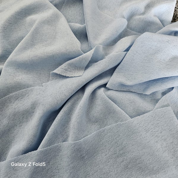 LIGHT BLUE POLYESTER KNIT FABRIC, LENGTH 182CM, WIDTH 150CM, TOTAL 432CM Carousel 2
