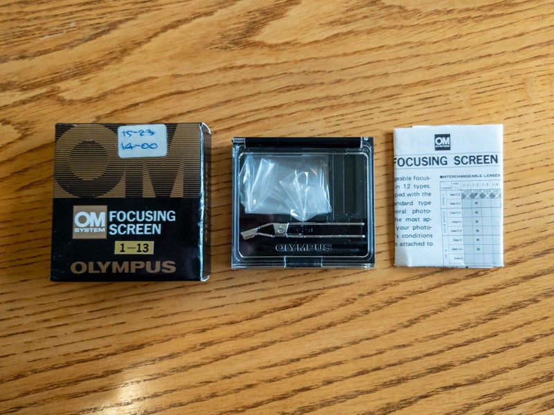 Olympus Focusing Screen 1-13 for OM System (Mint Condition)64250289389697110