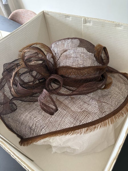 Dollie Vardin Handmade Chocolate-Brown Statement Hat 2001, NZ Design64337345889537114