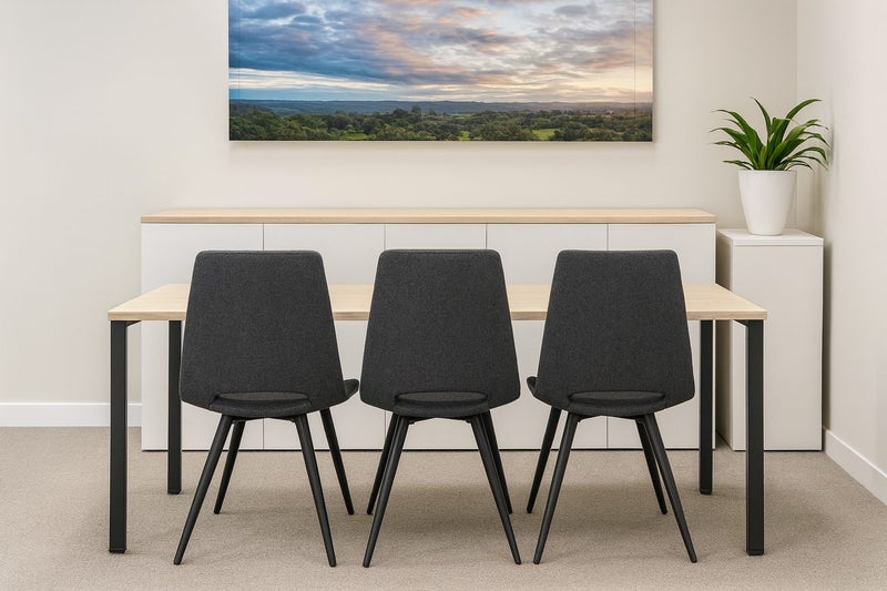 Modern Dark Grey Office Chairs – Set of 3 Carousel 1