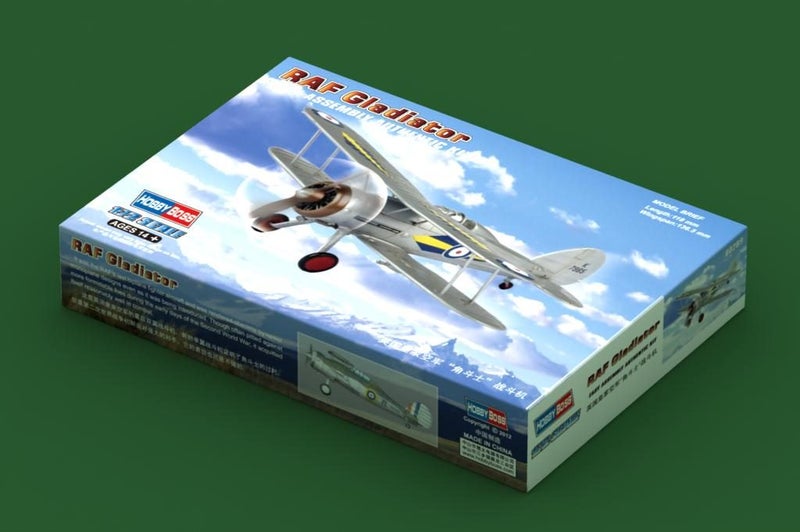 HobbyBoss 1/72 Scale RAF Gladiator Easy Assembly Plastic Model Kit 8028964177150319747110