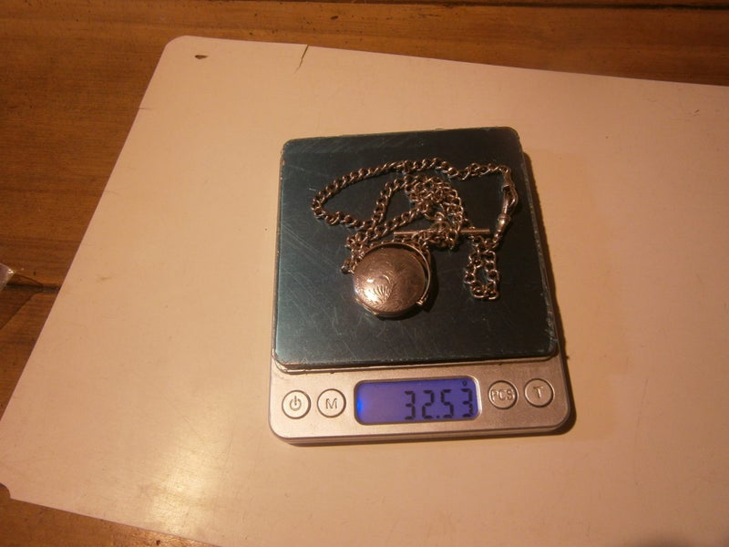 VINTAGE STG.SIL.FOB CHAIN + TBAR and ORNATE SWIVEL LOCKET (32.5gms) Carousel 10