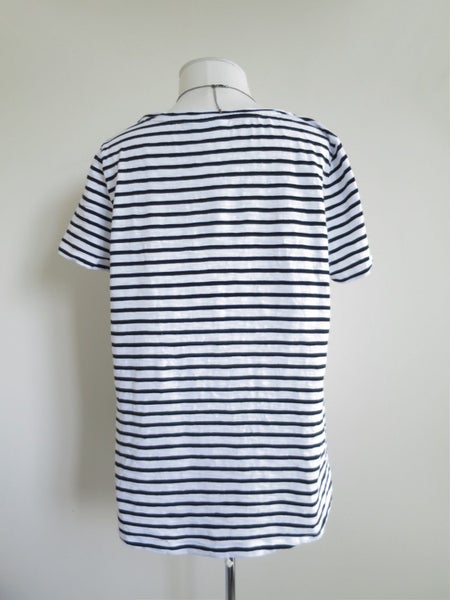 BLUE ILLUSION *100% Organic Cotton Minimalist Stripes Tee* XL/16 Carousel 3