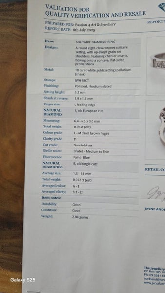 18ct White Gold Solitaire Diamond Ladies Ring Carousel 4