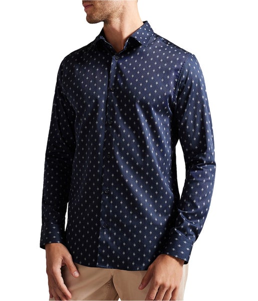 Ted Baker Mens Geometric Shapes Button Up Shirt Carousel 1