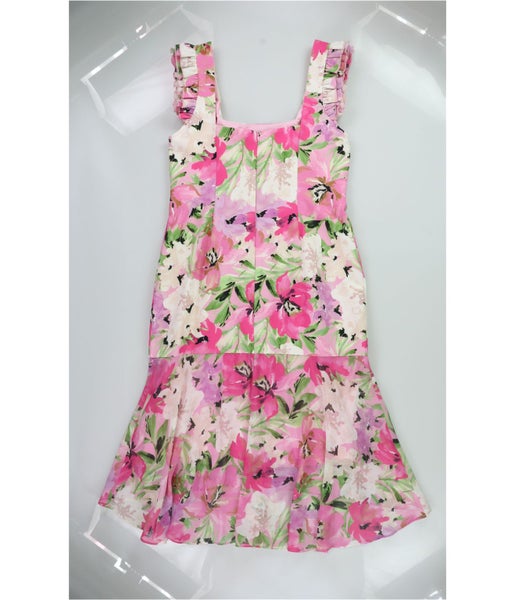 Adrianna Papell Womens Floral Mini Fit & Flare Dress Carousel 2