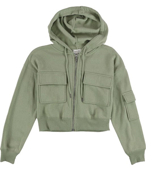 Hippie Rose Womens Fleece Cargo Hoodie Sweatshirt Carousel 2