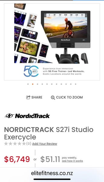 NordicTrack S27i Studio Exercycle64184268291201112