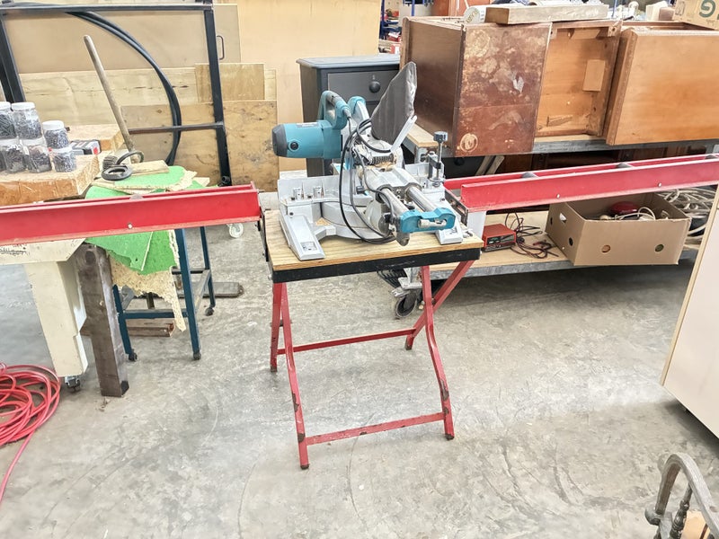 Drop Saw Table and Roller Tables Carousel 1