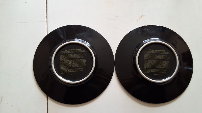 2 japanese cloisone art plates64524814728705111
