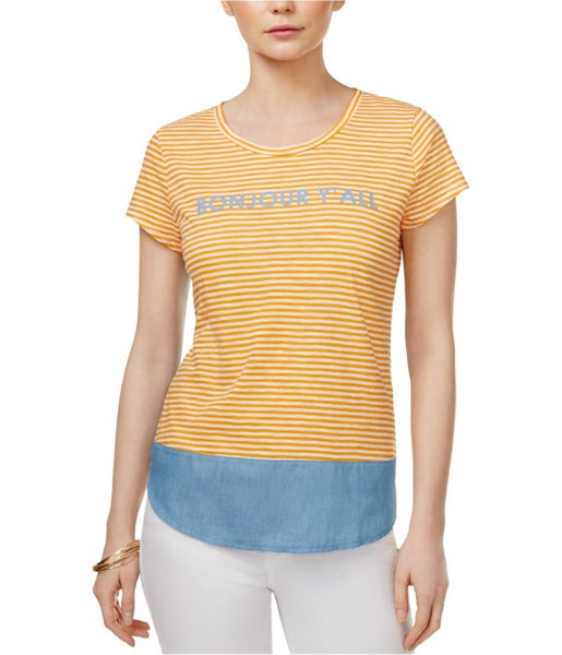 maison Jules Womens Bonjour Y'All Graphic T-Shirt, NWT Carousel 1