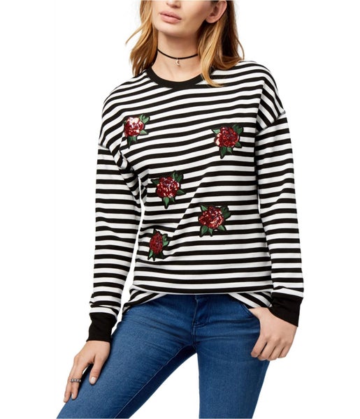 Carbon Copy Womens Sequin Floral Sweatshirt, NWT Carousel 1