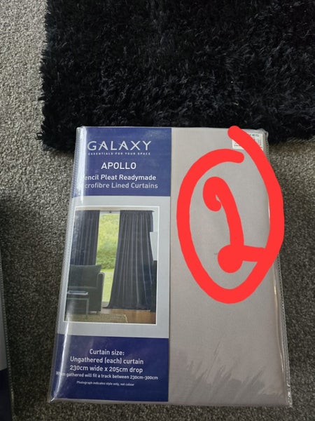 3 Sets GALAXY PENCIL PLEAT MICROFIBRE LINED CURTAINS Carousel 2