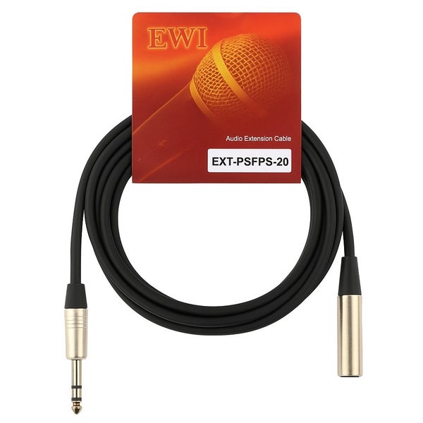 EWI EXT-PSFPS-20 1/4" TRS Jack to 1/4" TRS Socket Extension Cable (20 ft / 6 m) Carousel 1