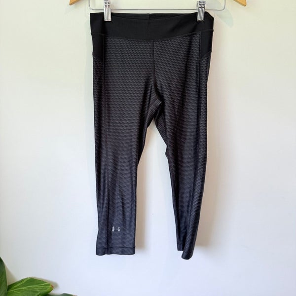 Under Armour Women's Black & Gray Crop Leggings - 62cm Waist Carousel 1