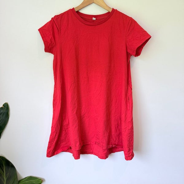 Uniqlo Size S Red Short-Sleeve Tunic / Dress Carousel 1