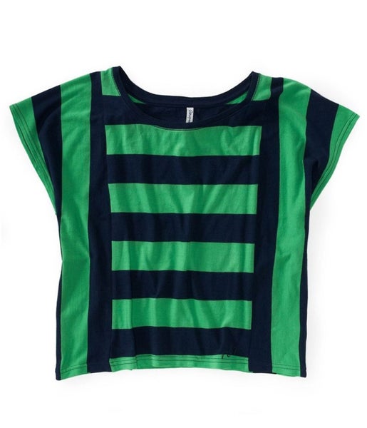 Aeropostale Womens Horizontal Vert Stripe Graphic T-Shirt Carousel 1