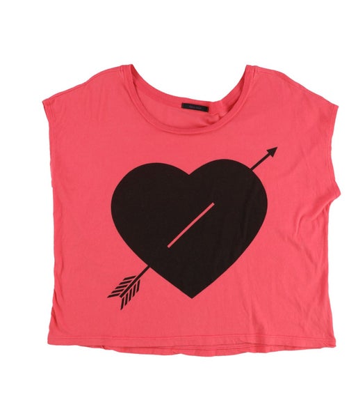 dirty violet Womens Heart With Arrow Graphic T-Shirt, NWT Carousel 1