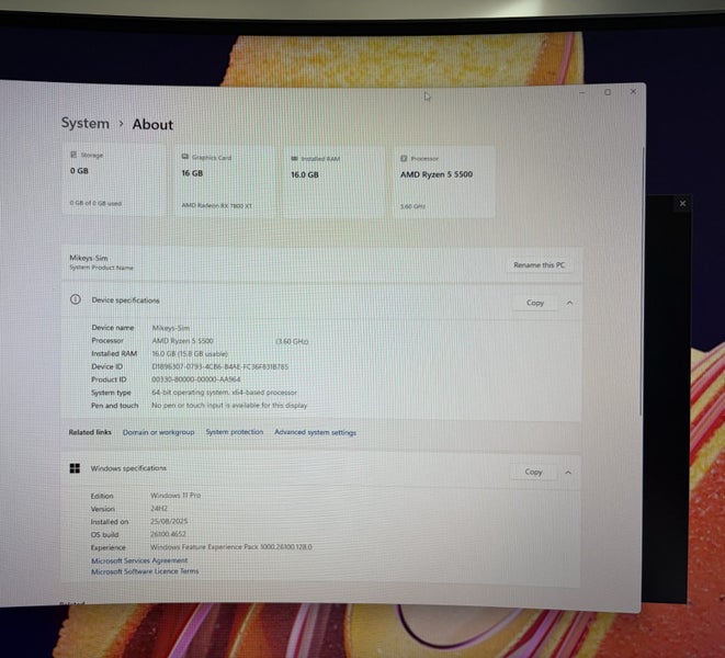 Gaming PC - Ryzen 5 5500 with RX7800 XT video card64196721886337112
