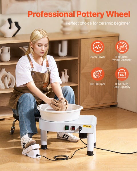 Pottery Wheel 28 Cm Ceramic Wheel Forming Machine 60-300 Rpm Speed Adjustable... Carousel 2