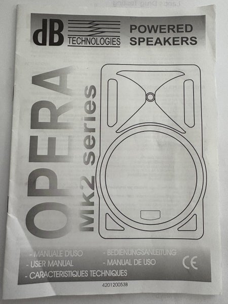 DB Technologies MK2 Opera Integrated system 112 powered Speakers + stands64288035405314114
