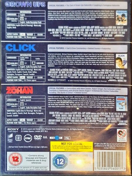 Grown Ups Click Yon Don't Mess with the Zohan ( Region 2 Version)64470572043394111