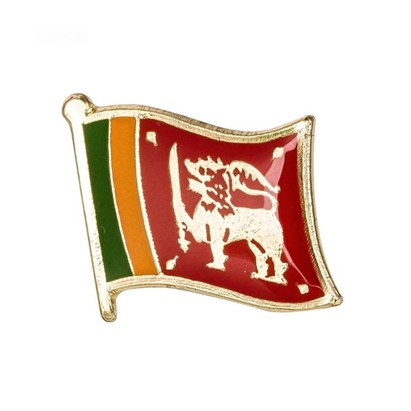 Sri Lanka Flag Lapel Enamel Pin Badge Brooch Carousel 2